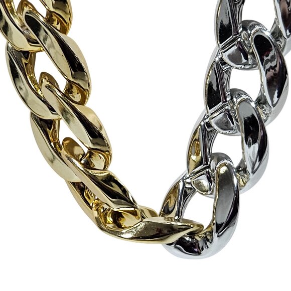 Elegant Gold Silver Tone Chunky Chain Statement Bracelet Fashion Jewelry Women - Picture 2 of 5